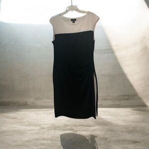 Connected Apparel Two-Tone Mini Dress